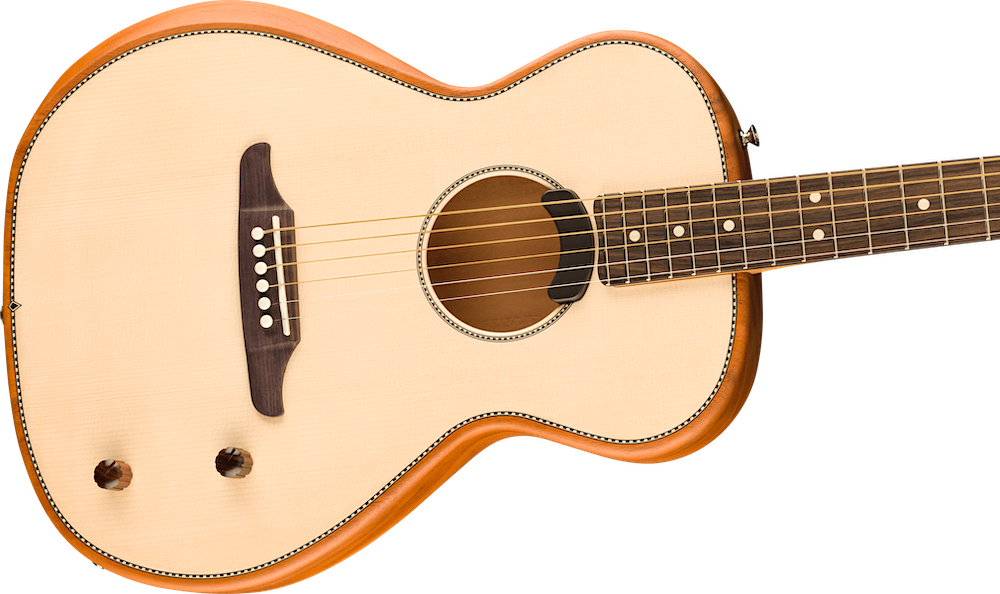 Fender Natural Highway Series Parlor Acoustic Electric Guitar with Del