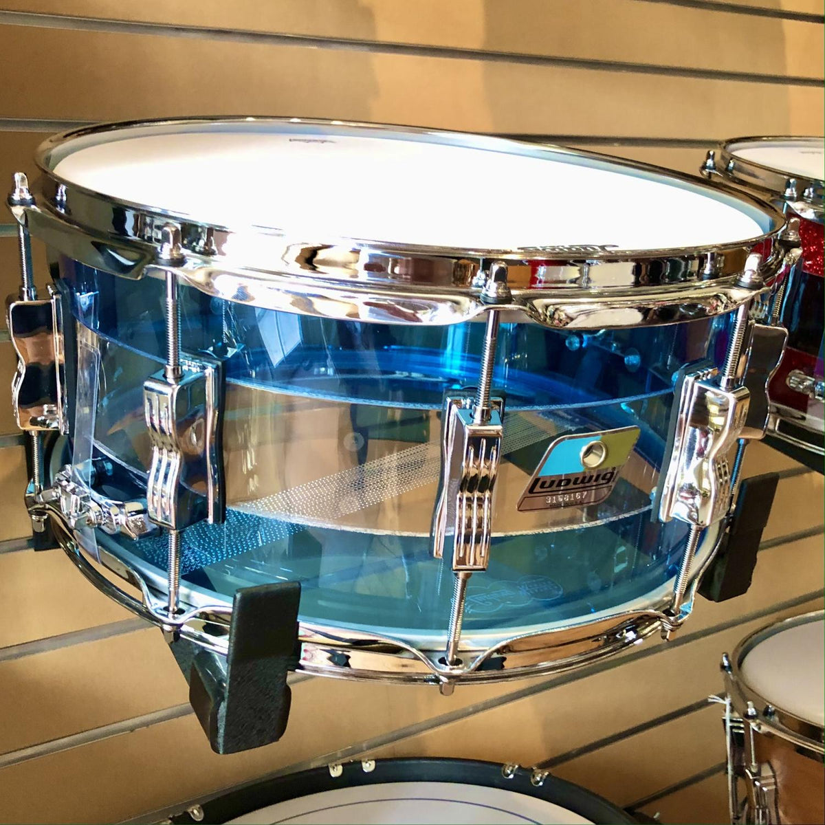 ludwig vistalite snare drum