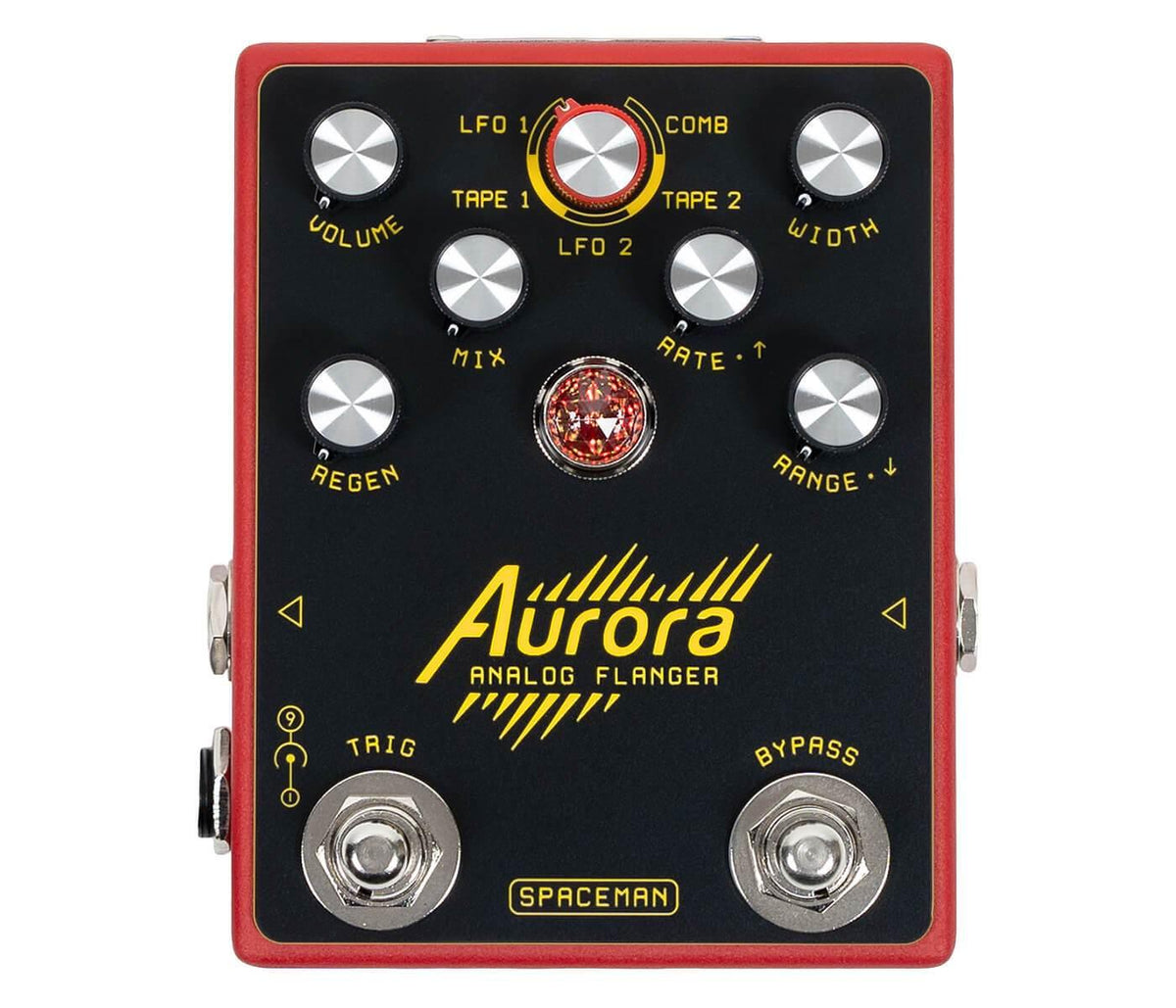 ギター Spaceman Effects Aurora Analog Flanger Spaceman Effects Aurora Analog Flanger Effect Pedal Red – Twin