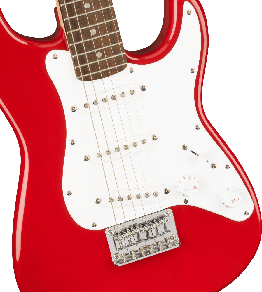 Squier Mini Dakota Red Stratocaster Electric Guitar with Laurel