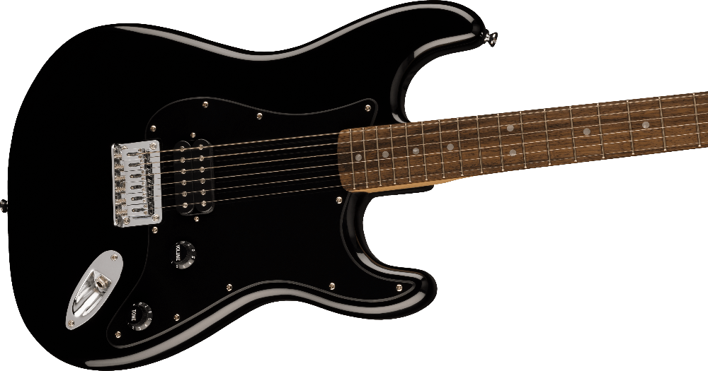 Squier Sonic Stratocaster Black Hardtail Electric Guitar – Twin