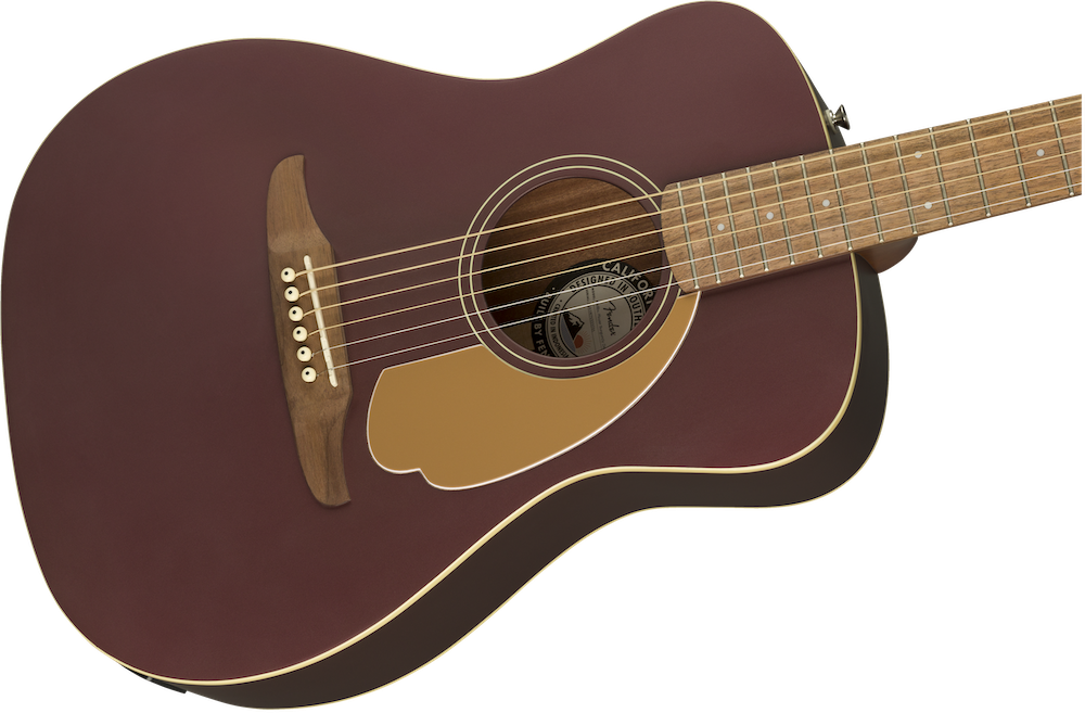 Fender Malibu Player Burgundy Satin Acoustic Electric Guitar Fender Malibu Player Burgundy Satin Acoustic Electric Guitar