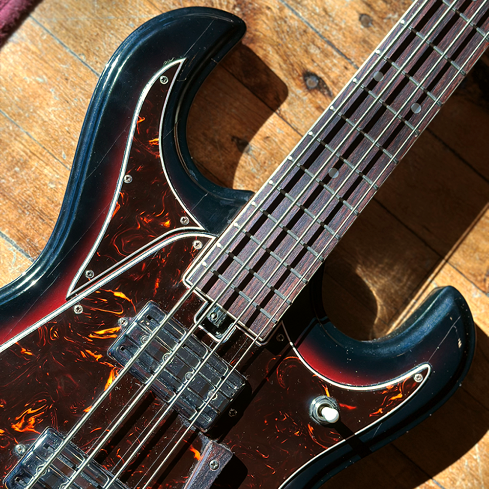 National EG-467 2B Bass Guitar Made in Japan with Chipboard Case