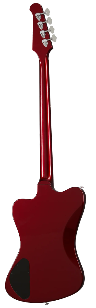 Red electric guitar on a white background