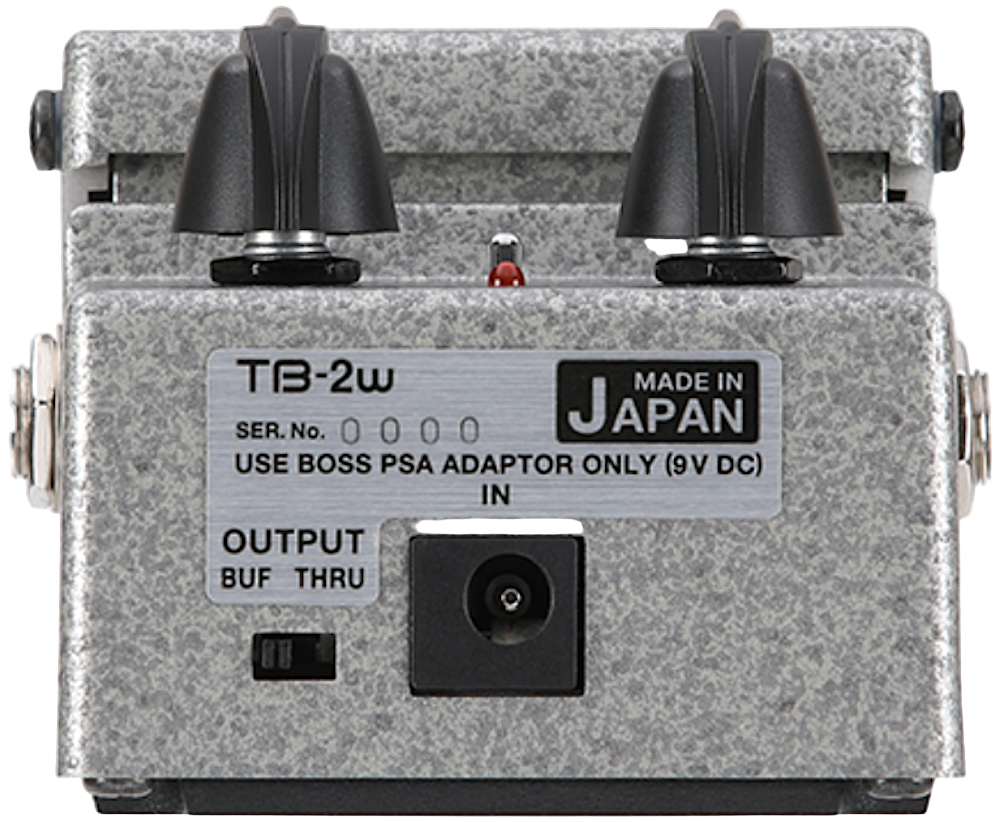 Boss TB-2w guitar effects pedal with 'Made in Japan' label on a white background
