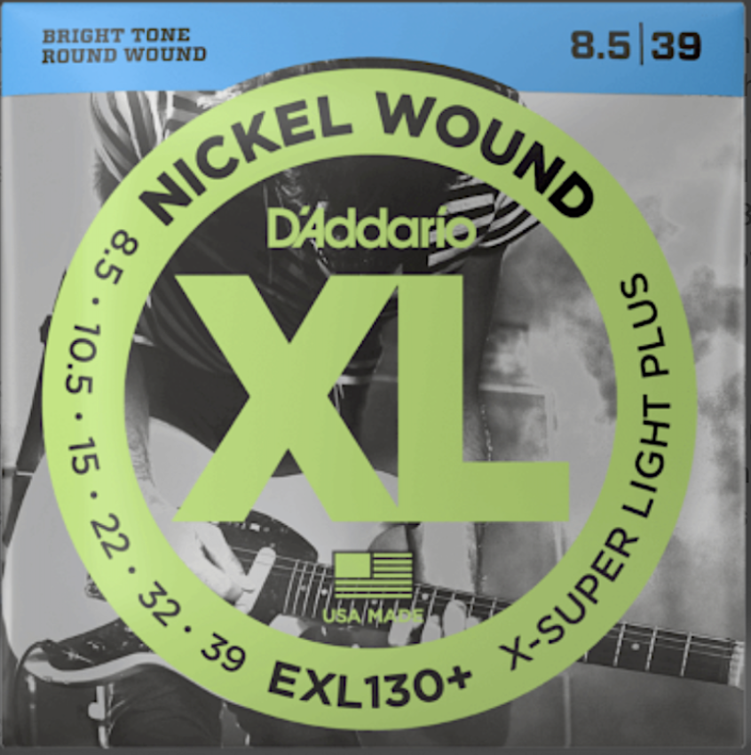 Axel Arigato 43 D'Addario EXL130+ E-Gitarrensaiten Extra-Super Light Plus 8,5-39 - Nickel-Wound Für Brillanten Sound 8-string Set