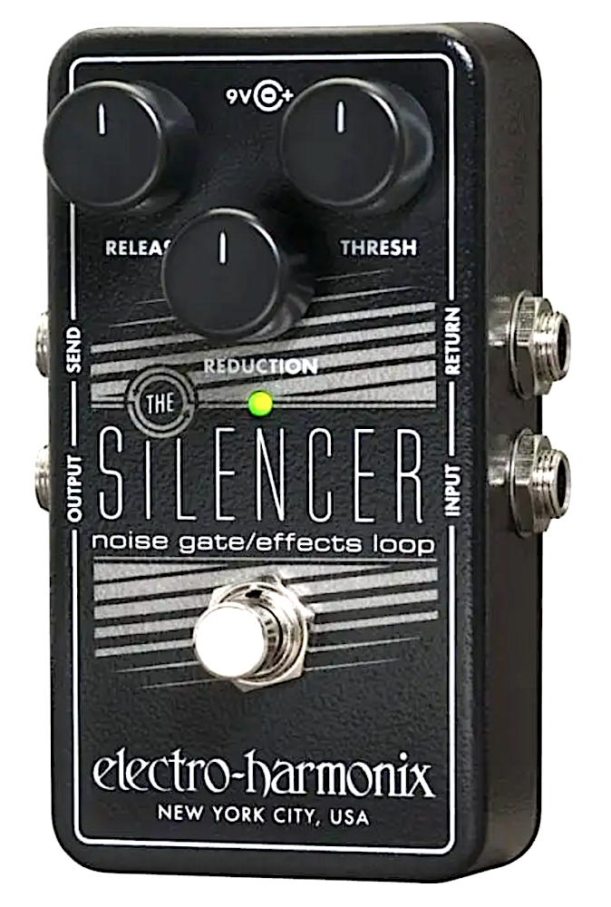 Electro-Harmonix The Silencer guitar effects pedal on a white background