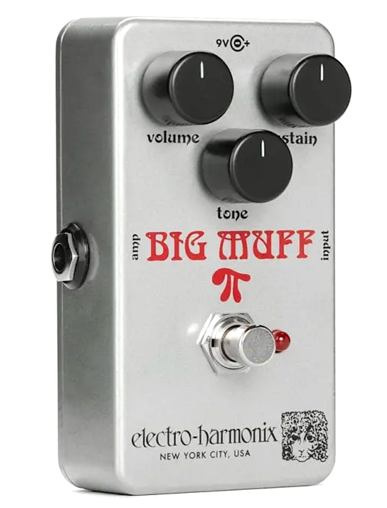 Electro-Harmonix Big Muff Pi guitar effects pedal on a white background