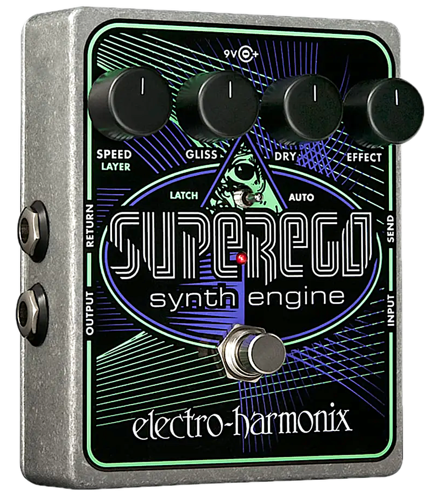 Electro-Harmonix Superego synth engine guitar effects pedal on a white background