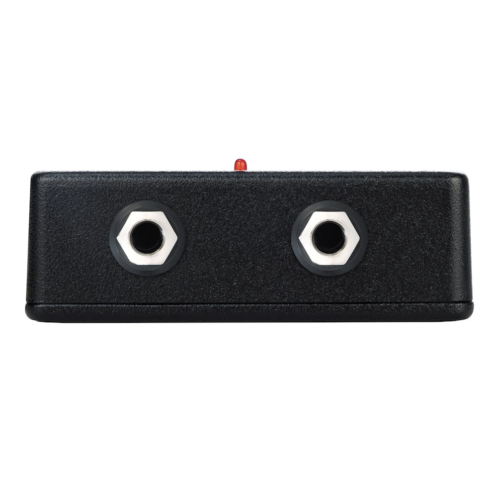 Black and white patterned guitar effects pedal with EarthQuaker Devices branding on a white background, Earthquaker Devices Buffer/Splitter Utility Pedal at Twin Town Guitars in Minneapolis Minnesota