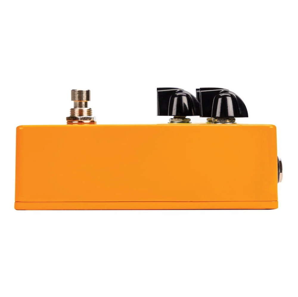 Orange guitar effects pedal with 'Special Cranker' branding on a white background, Earthquaker Devices Special Cranker Ge/Si Gritty Booster at Twin Town Guitars in Minneapolis Minnesota