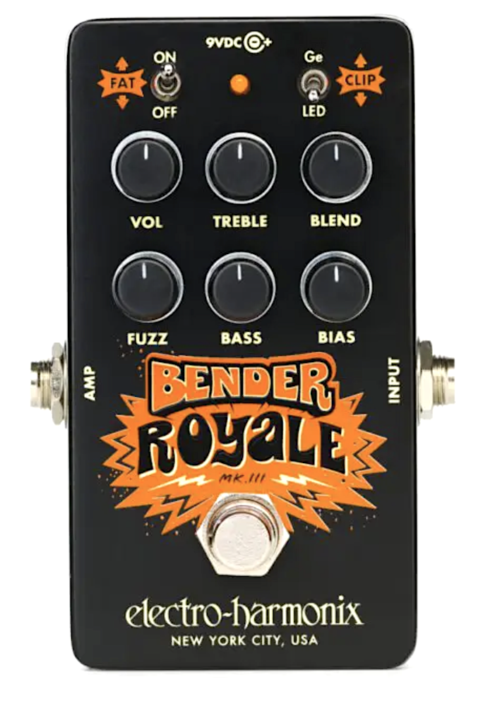 electro harmonix fuzz pedal Electro-Harmonic Bender Royale Black! Germanium Fuzz Guitar Effects Pe – Twin Town Guitars