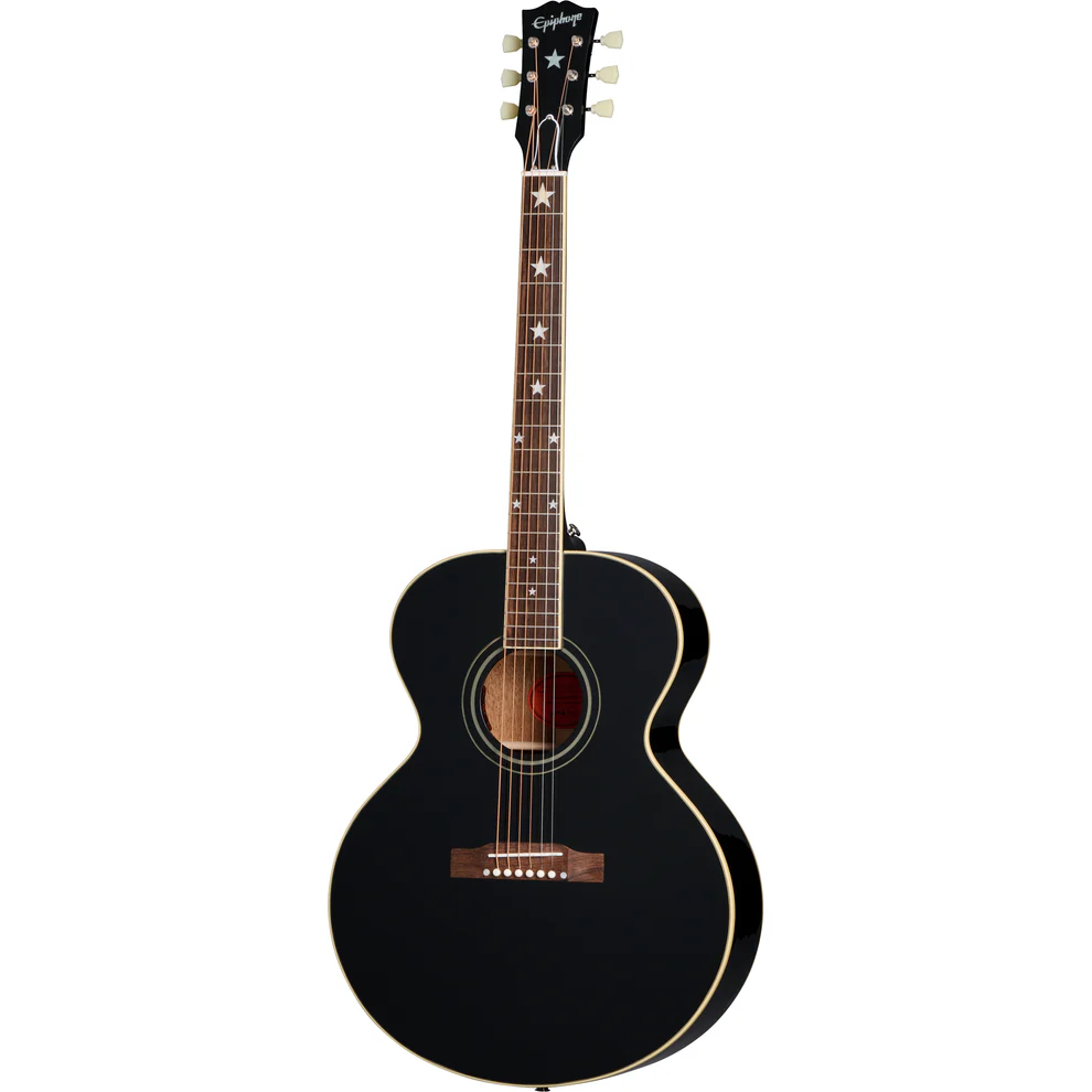 Epiphone アコースティックギター ブラックJ180 Epiphone J-180 LS - Ebony Acoustic Electric Guitar – Twin Town Guitars