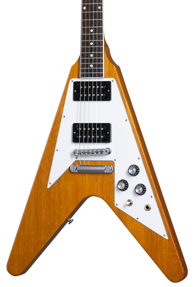 Gibson Guitars '70s Flying V Antique Natural Electric Guitar with