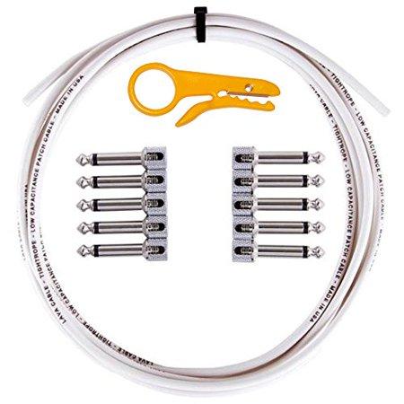 n*x様 LAVA CABLE Solder-Free Pedal Board Lava Cable LCTRKTW Tightrope Solder-Free 10-Piece White Pedal