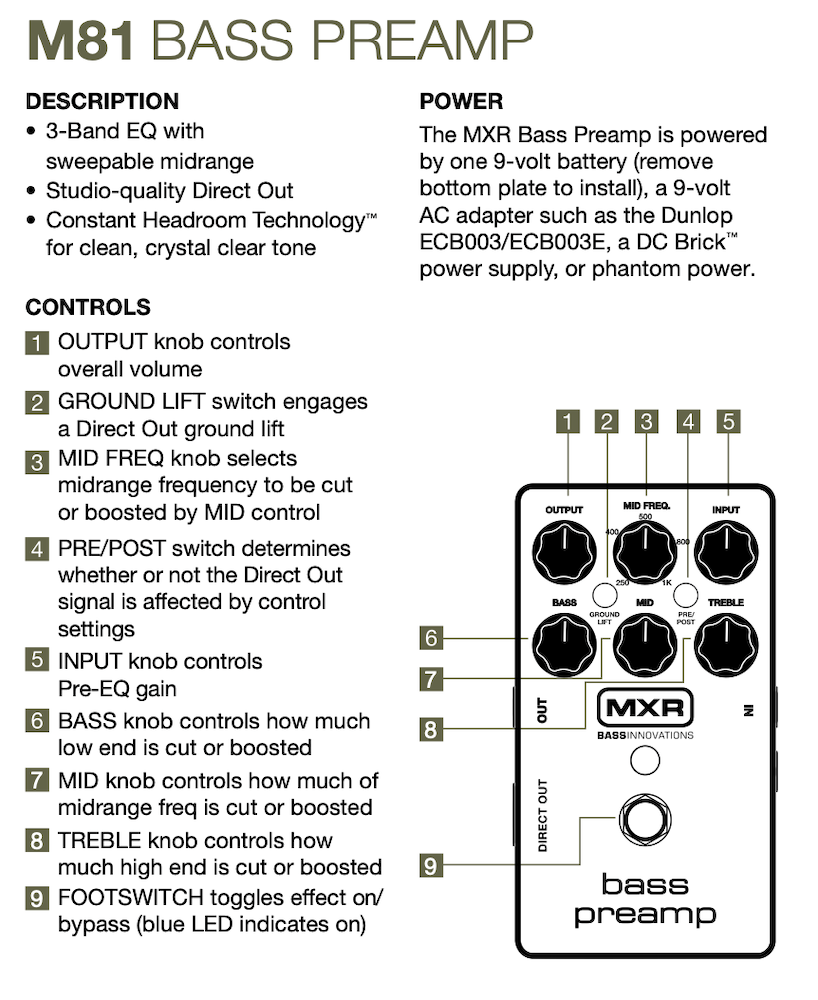 MXR M81 Bass Preamp Effects Pedal – Twin Town Guitars MXR M81 Bass Preamp Effects Pedal – Twin Town Guitars