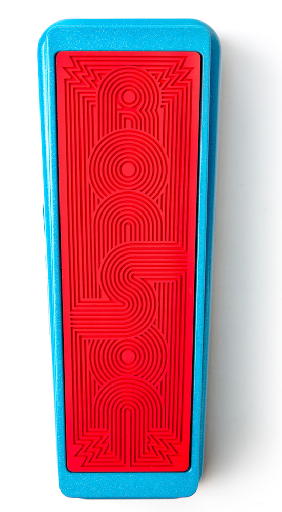 Red pedal with blue border on a white background