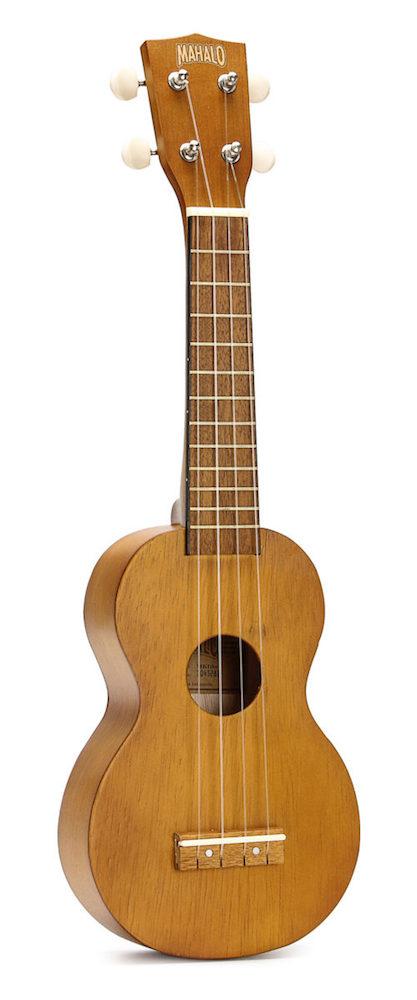 Mahalo Slimline Soprano Ukulele With Bag – Transparent Brown, Linden Body, Aquila Strings