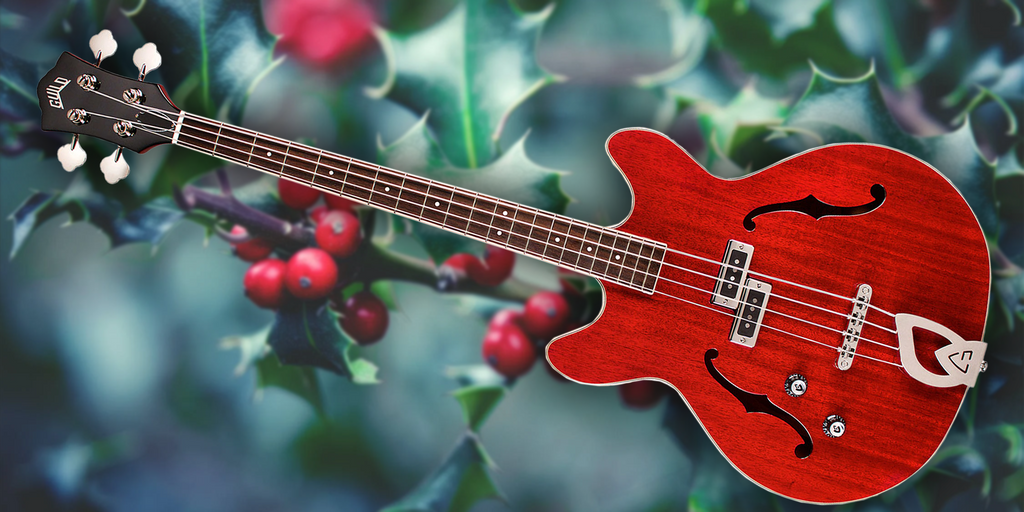 Guild Guitars Cherry Red Left Handed Starfire I Electric Bass Guitar at Twin Town Guitars in Minneapolis Minnesota