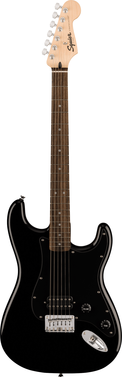 Squier Sonic Stratocaster Black Hardtail Electric Guitar – Twin Squier Sonic Stratocaster Black Hardtail Electric Guitar – Twin