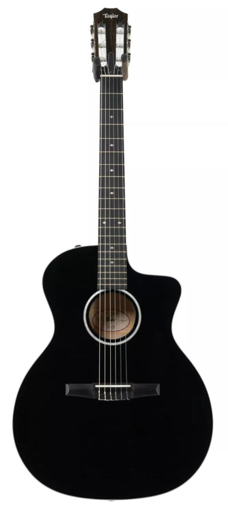 Taylor Guitars 214ce-N Black Deluxe Nylon Acoustic-Electric Guitar