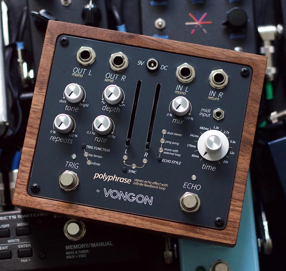 vongon pedal Vongon Polyphrase Stereo Echo Effect Pedal – Twin Town Guitars