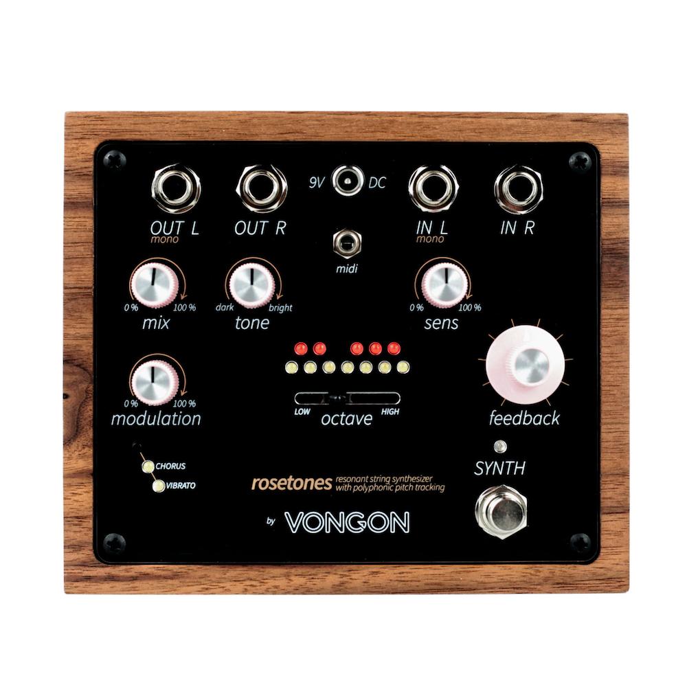 synthesizer pedal Vongon Rosetones a resonant string synthesizer Effects Pedal – Twin Town  Guitars