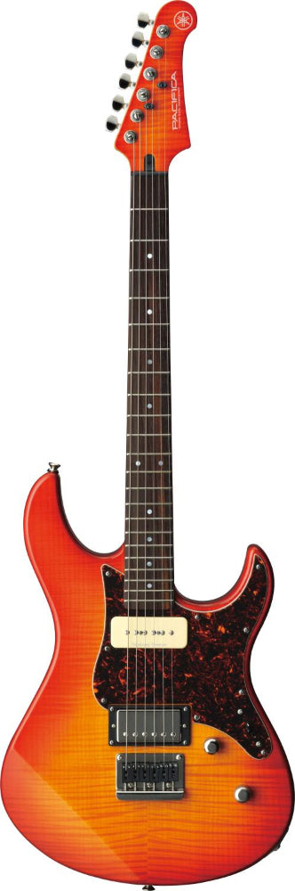 Yamaha PAC611HFM Pacifica Light Amber Burst Electric Guitar – Twin