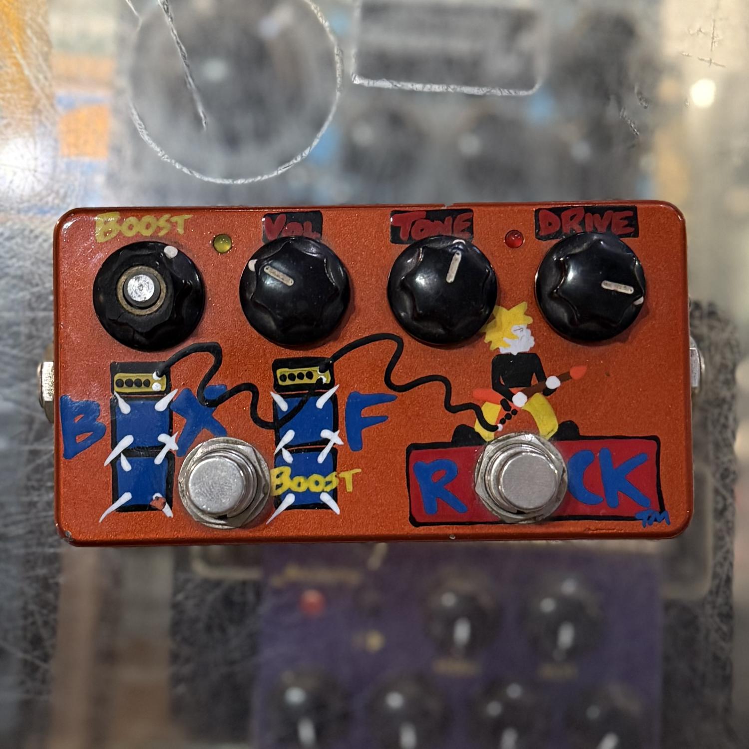 guitar pedal for rock ZVEX Box of Rock Hand Painted Overdrive / Boost Guitar Pedal USED