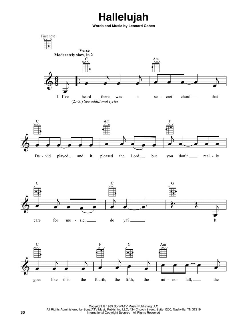 The Ukulele Songbook: 50 All Time Classics - Spartiti Per Ukulele - Foto 7