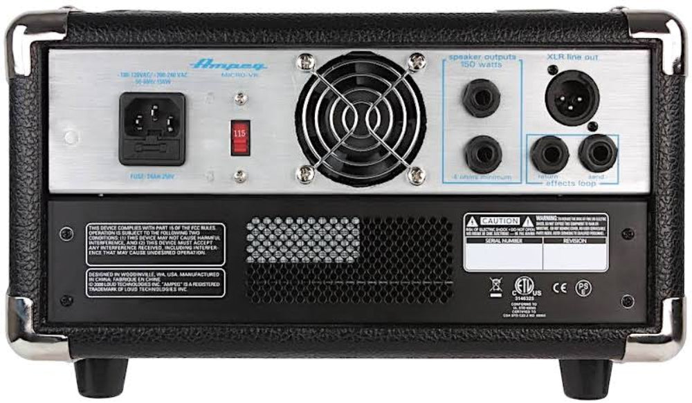 Ampeg Amplification Micro VR Bass Guitar Amplifier Head – Twin