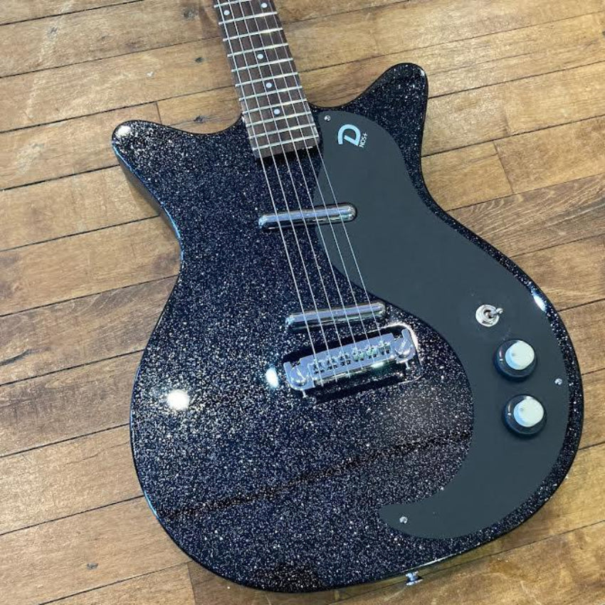 Danelectro Blackout '59 Black Metalflake Electric Guitar – Twin