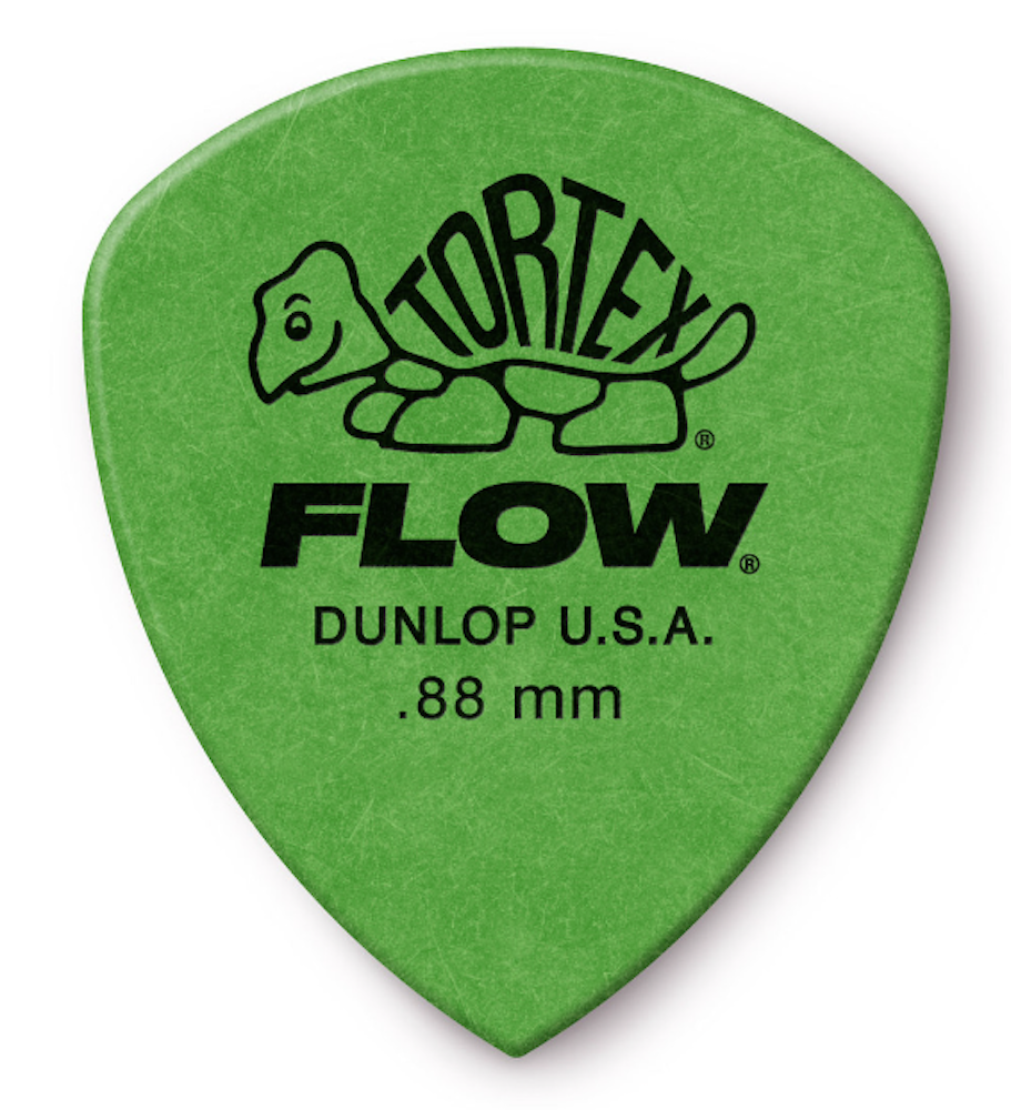 Dunlop Tortex Flow .88mm Green Guitar Pick - each – Twin Town Guitars
