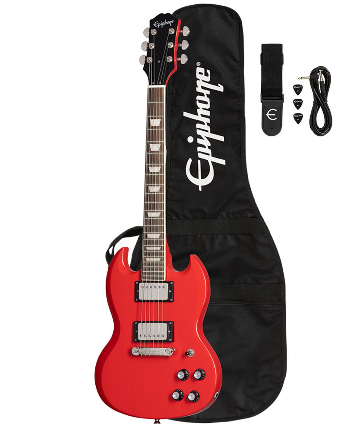Manual Enumerar Cuerda Epiphone Power Players SG Electric Guitar Pack Lava Red with Gig Bag, –  Twin Town Guitars