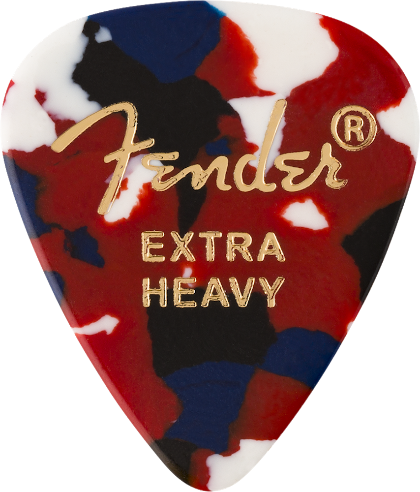 Fender Classic Confetti Celluloid 351 Extra Heavy Pick - 12-Pack