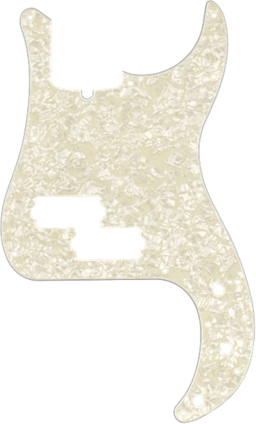 Fender Modern-Style Precision Bass 13-Hole 3-Ply Aged Pearloid