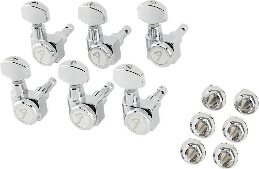 Fender Stratocaster/Telecaster 6 In-line Chrome Locking Fender Stratocaster/Telecaster 6 In-line Chrome Locking