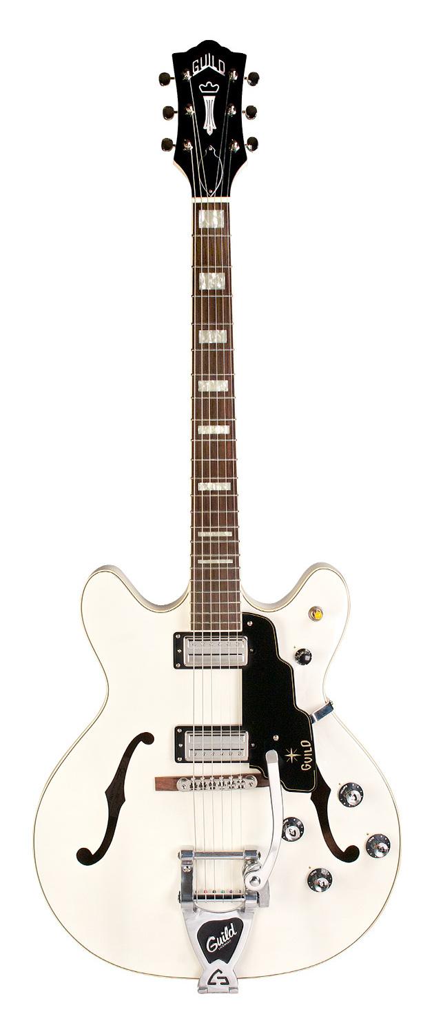 ギター Guild STARFIRE V White Guild Guitars Starfire V Snowcrest White Semi-Hollow