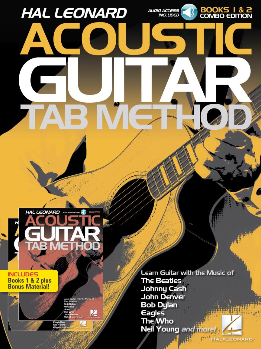 Hal Leonard Acoustic Guitar Tab Method Books 1 and 2 Combo Edition Aud –  Twin Town Guitars
