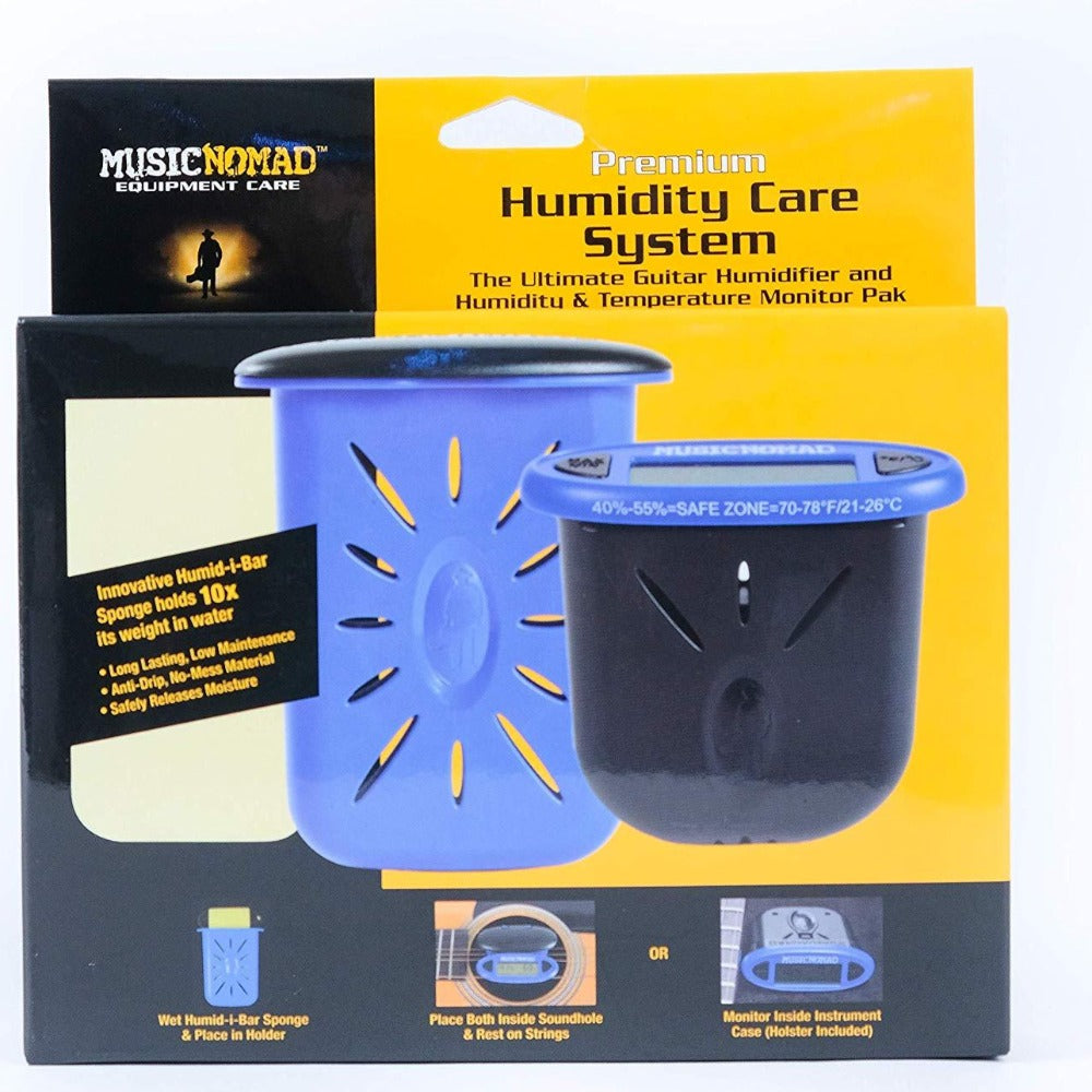 Music Nomad MN306 Premium Humidity Care System - Humitar & HumiReader