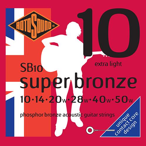 RotoSound Piano Wound Phosphor Bronze Acoustic Guitar Strings .010