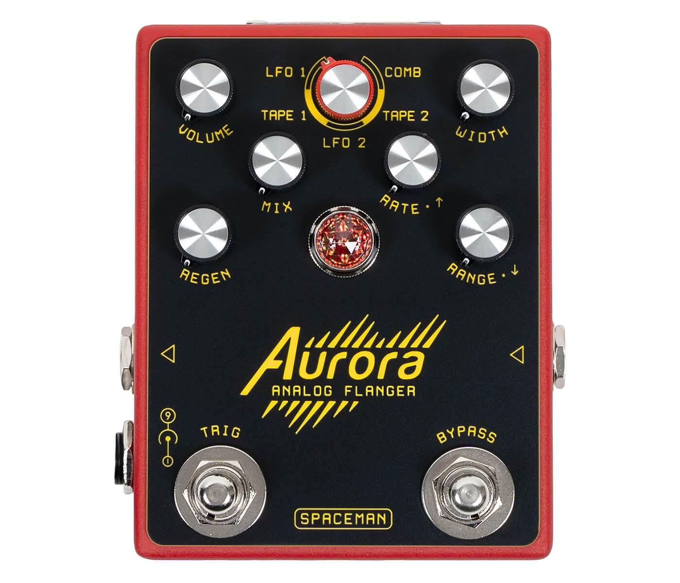 analog flanger pedals Spaceman Effects Aurora Analog Flanger Effect Pedal Red – Twin Town Guitars