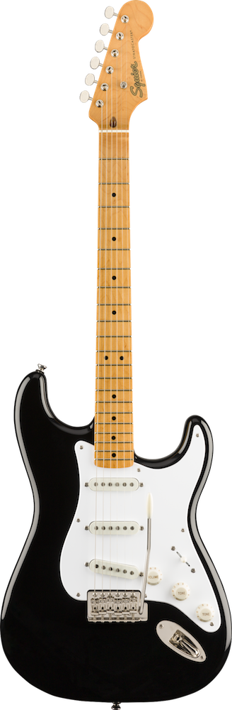 Squier Classic Vibe '50s Black Stratocaster Electric Guitar – Twin Squier Classic Vibe '50s Black Stratocaster Electric Guitar – Twin