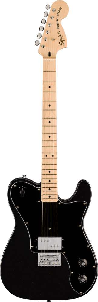 Squier Paranormal Metallic Black Esquire Deluxe Electric Guitar