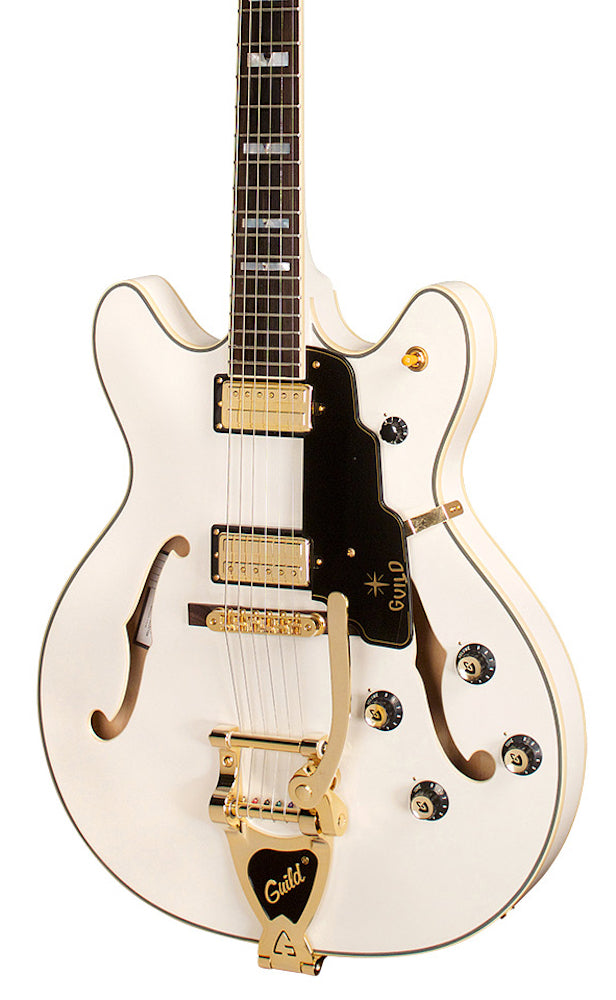 ギター Guild starfire v White Guild Guitars Starfire V Snowcrest White Semi-Hollow Electric
