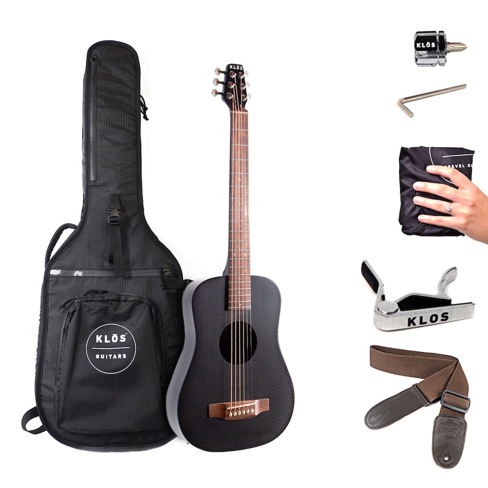pumpe Fremskynde hvis Klos Guitars Hybrid Series Acoustic Travel Guitar with Gig Bag and Acc –  Twin Town Guitars